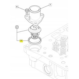 Gasket for thermostat JCB DieselMax 52x58x4