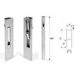 Aluminum h400 vertical side lock with pl side bolt