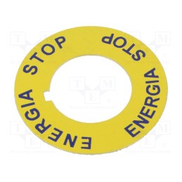 1 pcs x SPAMEL - ST22-4509\P02 - Warning plate, 22mm, ST22