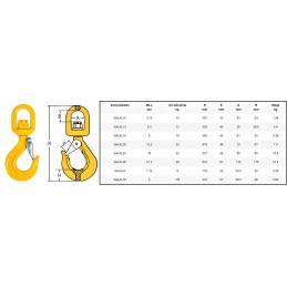 Swivel hook 2 t sling crane crane CE approved