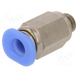 1 pcs x PNEUMAT-PC-54 - Push-in fitting, straight, -0.95÷10bar, nickel plated brass