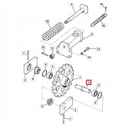 Idler shaft jcb 8014 8018 231 60303