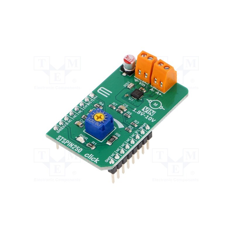 1 pcs x MIKROE - STSPIN250 CLICK - Click board, motor driver, GPIO,PWM, STSPIN250, prototype board