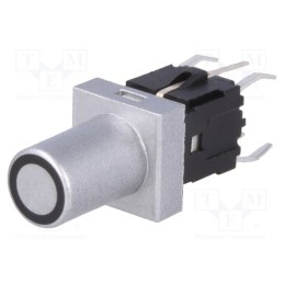 1 pcs x HIGHLY ELECTRIC - PB6149L-1-102 - Switch: keypad, Pos: 2, SPST-NO, 0.05A/12VDC, silver, LED, red, THT