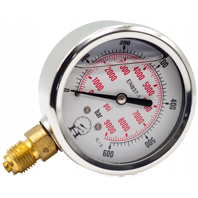 Hydraulic timer pressure gauge 600 bar 63mm