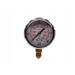 Hydraulic timer pressure gauge 600 bar 63mm