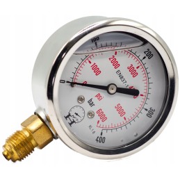 Hydraulic timer pressure gauge 400 bar 63mm