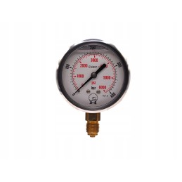 Hydraulic timer pressure gauge 400 bar 63mm