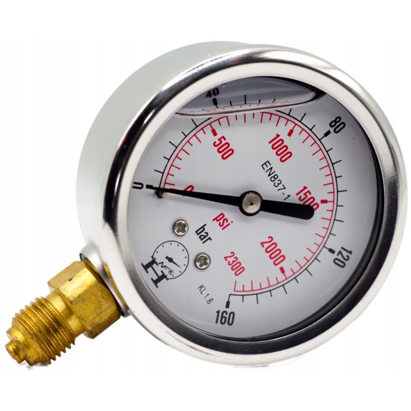 Hydraulic timer pressure gauge 160 bar 63mm