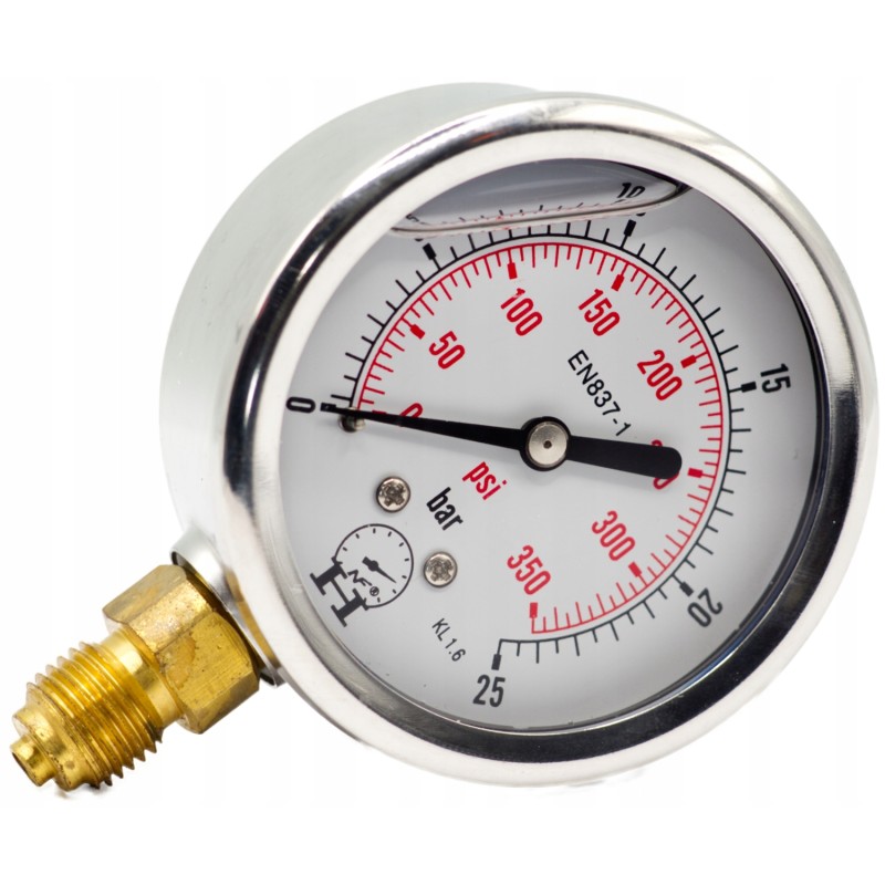 Hydraulic timer pressure gauge 25 bar 63mm