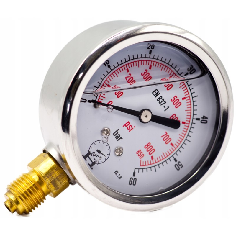 Hydraulic timer pressure gauge 60 bar 63mm