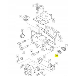 Water temperature sensor for JCB backhoe loader