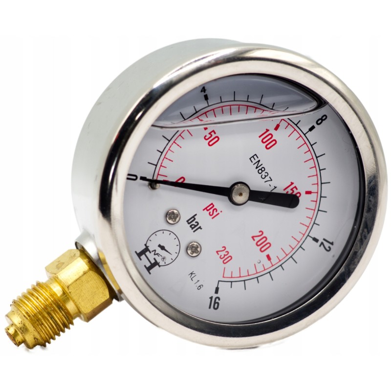 Hydraulic timer pressure gauge 16 bar 63mm