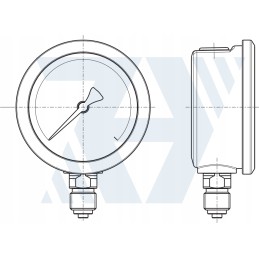 Hydraulic timer pressure gauge 6 bar 63mm