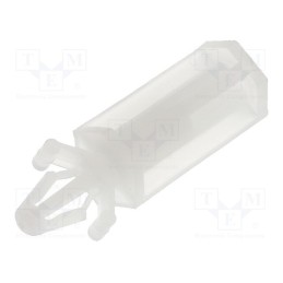 10 pcs x KSS WIRING - CS-19 - PCB distance, L: 19.1mm, Plate mount.hole dia: 4mm, natural