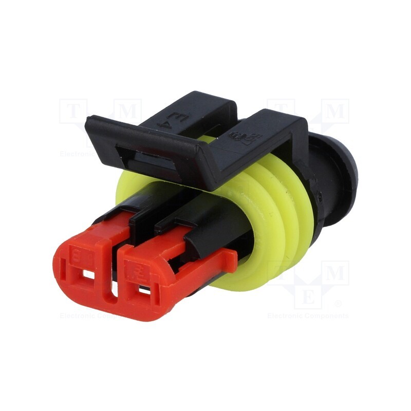 2 pcs x TE Connectivity - 282080-1 - Connector: wire-wire, Superseal 1.5, female, plug, PIN: 2, IP67