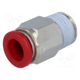 1 pcs x NORGREN HERION-C01250828 - Push-in fitting, straight, PBT, Thread: BSP 1/4'