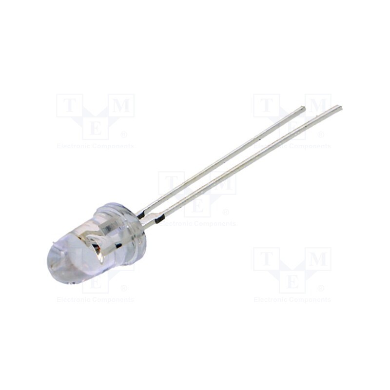 1 pcs x OPTOSUPPLY - OS6YKA5201P - LED, 5mm, amber, 100000÷120000mcd, 8°, Front: convex, 2.3÷2.8V