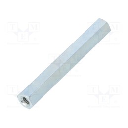 10 pcs x DREMEC - 126X50 - Screwed spacer sleeve, 50mm, Int.thread: M4, hexagonal, steel
