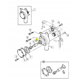 Water pump gasket JCB Kop Lada extinguishes 02 200082