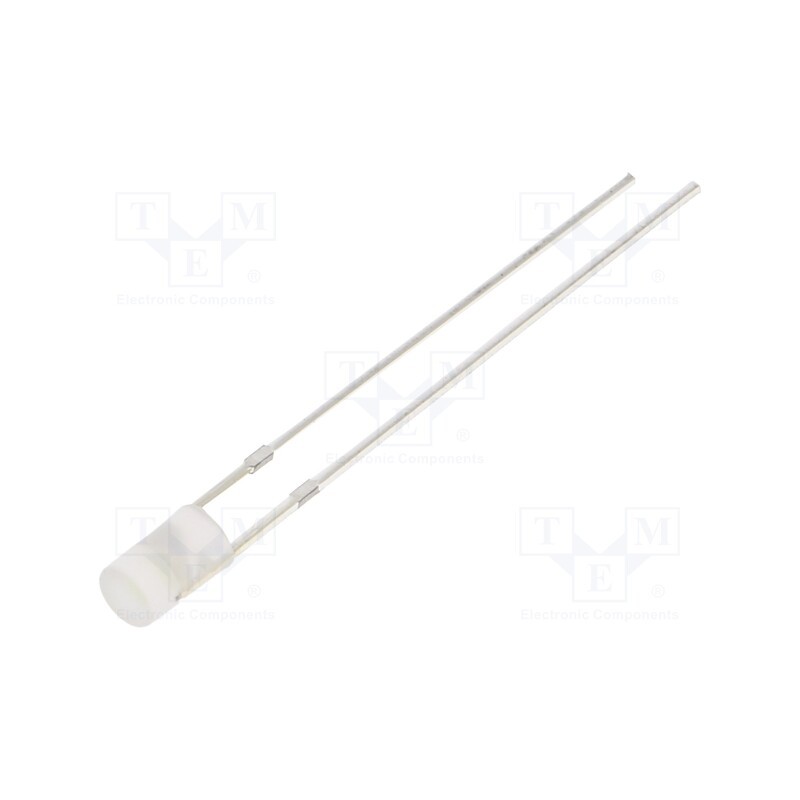 1 pcs x OPTOSUPPLY - OSW5DK3HE2B-12V - LED, 3mm, white, 1120mcd, 140°, Front: flat, 12V, No.of term: 2, 225mW