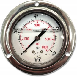 Panel pressure gauge 0 400 bar rear connection