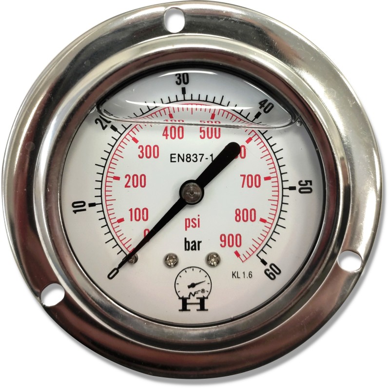 Hydraulic panel pressure gauge 0 60 bar