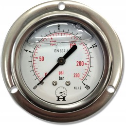 Hydraulic panel pressure gauge 0 16 bar