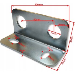 Set of board with 2x M22 euro socket quick connectors