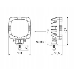 Front lamp, tractor, excavator, turn signal