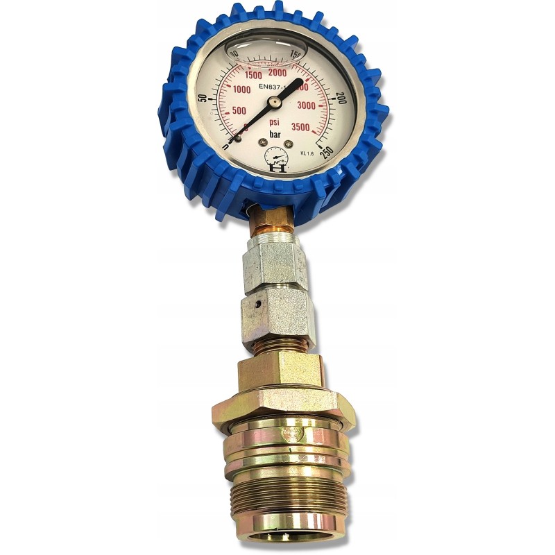 Pressure gauge for a tractor 0 250 bar, screwed socket