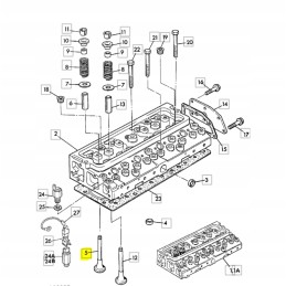 Intake valve in the JCB 2CX 3CX engine