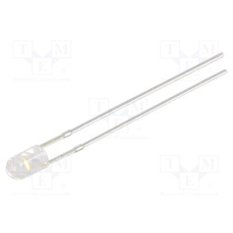 1 pcs x OPTOSUPPLY - OSM5DK3E31B-12V - LED, 3mm, white warm, 2180÷3000mcd, 30°, Front: convex, 12V, 225mW