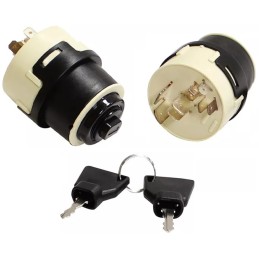 Ignition switch with keys for JCB backhoe loader 3 4cx