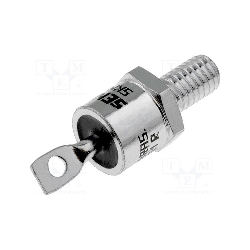 1 pcs x SEMIKRON DANFOSS - SKN 26/12 02149100 - Diode: rectifying, 1200V, 1.55V, 25A, anode to stud, DO203AA,E8, M6