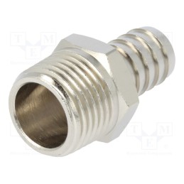 1 pcs x PNEUMAT-3040 14-1/2 - Push-in fitting, connector pipe, nickel plated brass, 14mm
