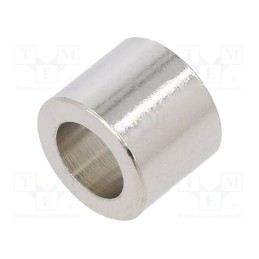 10 pcs x DREMEC - 3110/6,2X08 - Spacer sleeve, 8mm, cylindrical, brass, nickel, Out.diam: 10mm