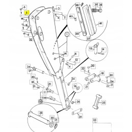Cylinder pin JCB backhoe loader CVA 277x50