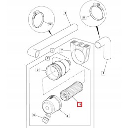 JCB 32 919902 mini excavator air filter