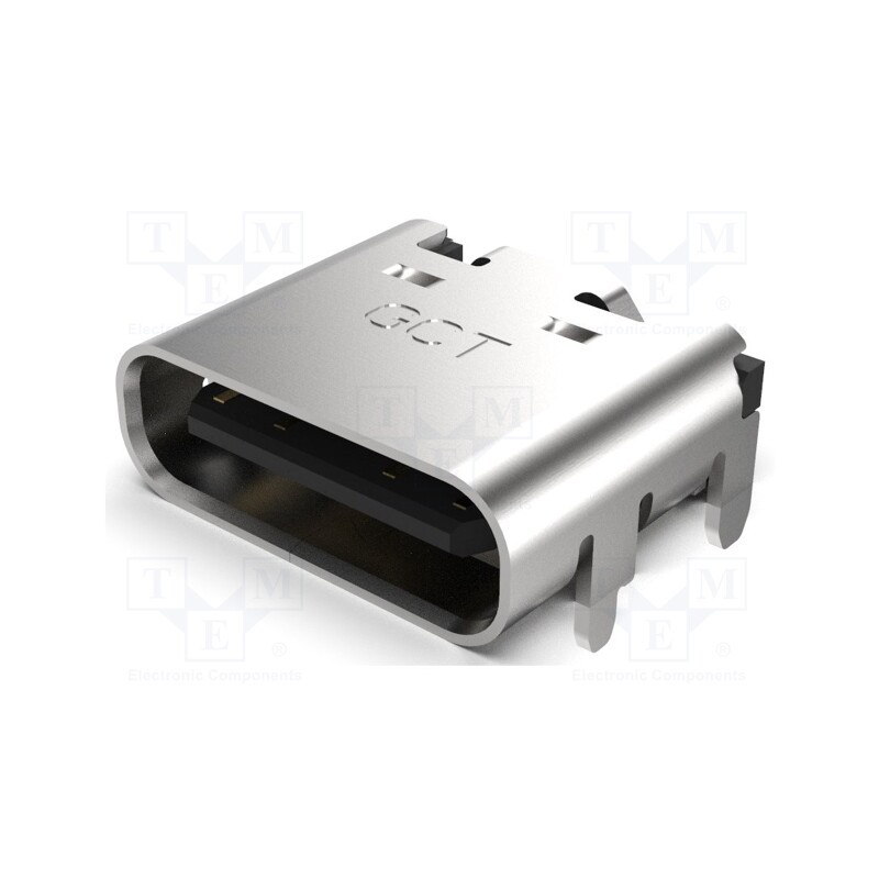 2 pcs x Global Connector Technology (GCT) - USB4105-GF-A-060 - Socket, USB C, SMT, PIN: 16, horizontal, top board mount, USB 2.0