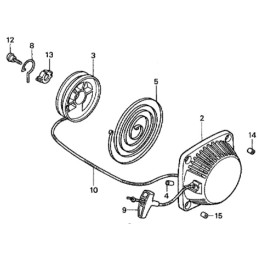 Honda gx22 gx31 starter spring 28442 zm3 003