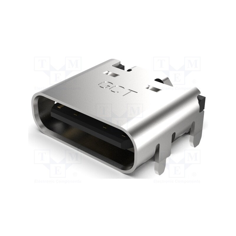 2 pcs x Global Connector Technology (GCT) - USB4105-GF-A-120 - Socket, USB C, SMT, PIN: 16, horizontal, top board mount, USB 2.0