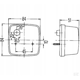 Reversing lamp, white light, screw-on
