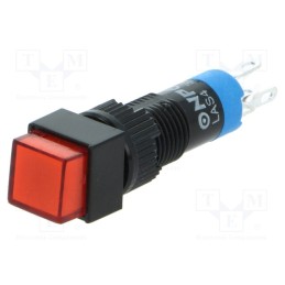 1 pcs x ONPOW - LAS4F-11/R - Switch: push-button, Pos: 2, SPDT, 0.5A/250VAC, 1A/24VDC, ON-(ON)