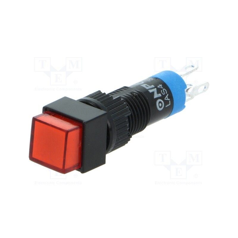 1 pcs x ONPOW - LAS4F-11/R - Switch: push-button, Pos: 2, SPDT, 0.5A/250VAC, 1A/24VDC, ON-(ON)