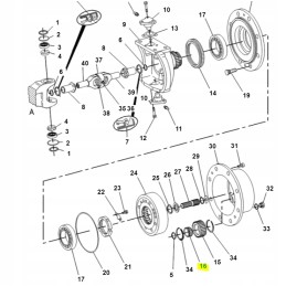 Front satellite bearing for cat backhoe loader cva