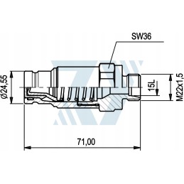Dry cut off quick connector 1 2 m22x1 plug 5