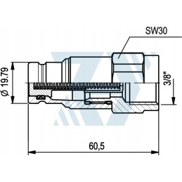Dry cut off quick connector 3 8 g3 plug 8