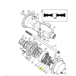 Satellite wheel hub JCB backhoe loader
