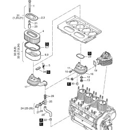 Hatz L series, intake manifold gasket 03624402